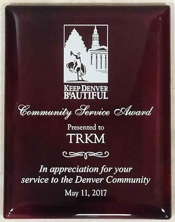 2016-2017 Community Service Award - TRKM Accounting Firm